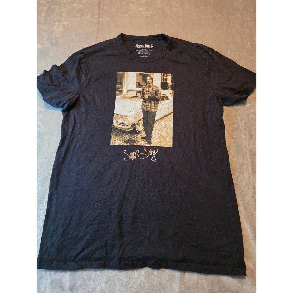 Snoop Dogg Graphic T-Shirt Mens Medium Black Rap Tee 2018 Spankys Clothing